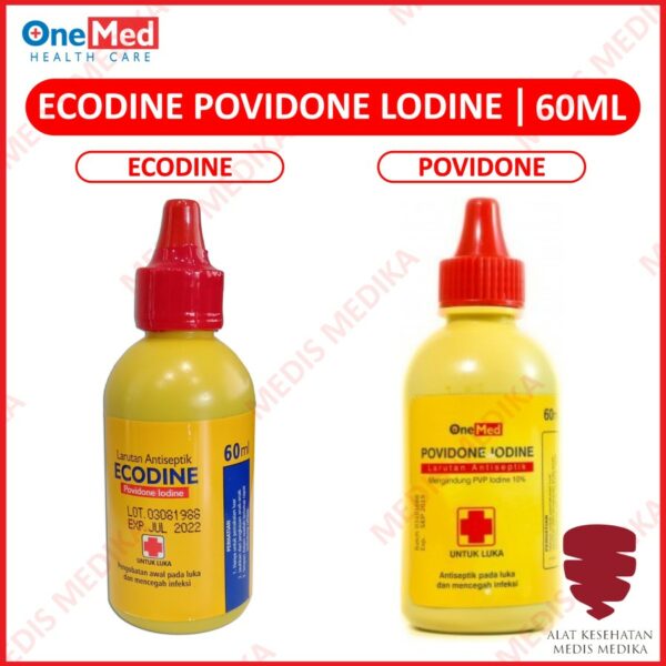 Ecodine Povidone Iodine 60 ml Obat Luka Merah Sejenis Betadine OneMed