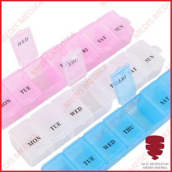 Pill Case Box Storage Kotak Obat Tempat Wadah Penyimpanan Serbaguna Pil Tablet 7 Hari