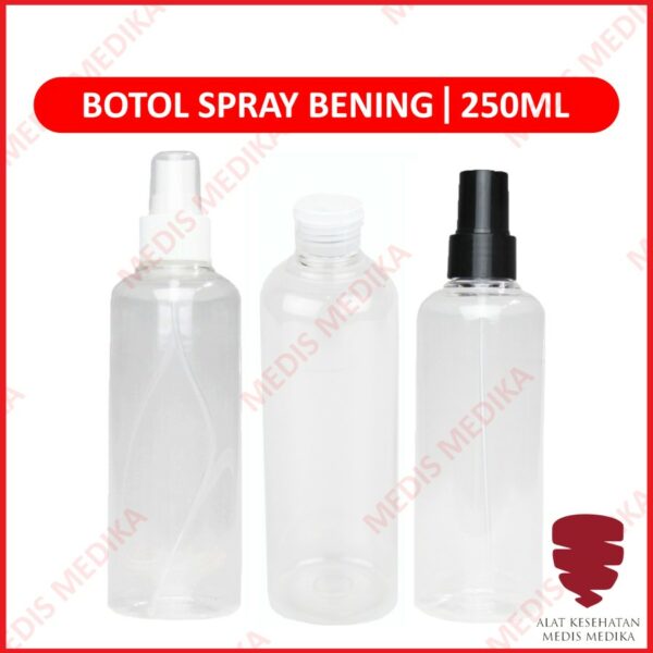 Botol Kosong Spray Aseptic Antiseptik Sprayer 250 ml 250ml PLastik PET