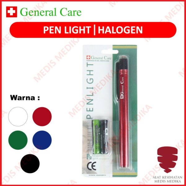 Pen Light Kuning General Care Senter Lampu Halogen Lamp Penlight GC