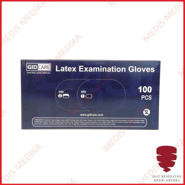 Sarung Tangan Latex Ukuran S M L GID Care Handscoon Gloves Per Box