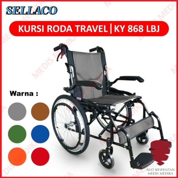 Kursi Roda Travel Sella KY868LBJ Wheel Chair Travelling Hitam KY 868