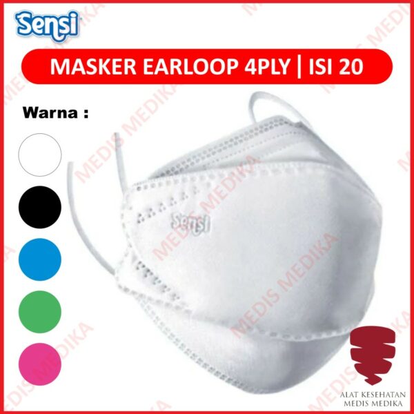 Masker Convex 4 Ply Sensi Isi 20 pcs Pelindung Wajah Safety Mask