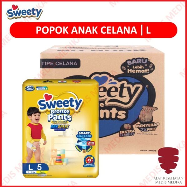 Sweety Bronze Silver Comfort & Pants M5 L5 XL4 Popok Bayi Anak Karton