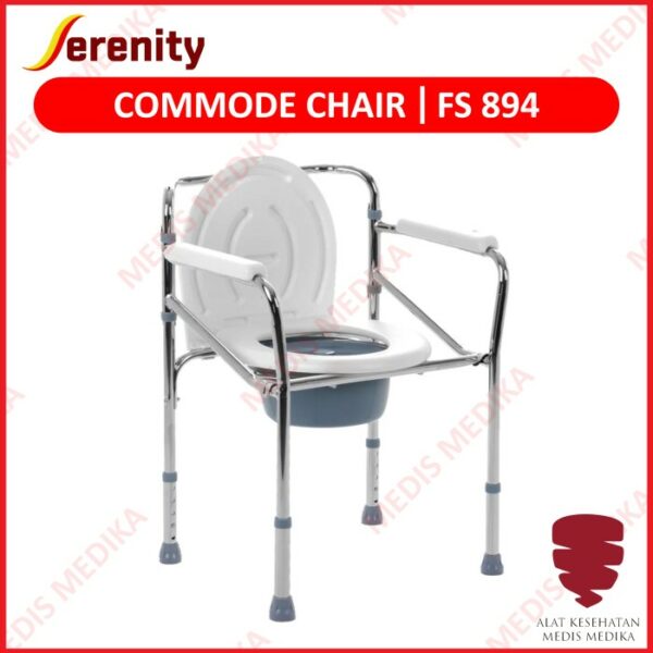 Kursi Commode Chair Serenity FS894 Toilet BAB Buang Air Tanpa Roda