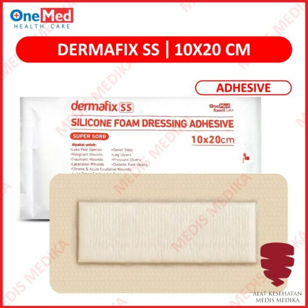 Dermafix SS 10 x 20 cm Onemed Adhesive Foam Dressing Plester Luka