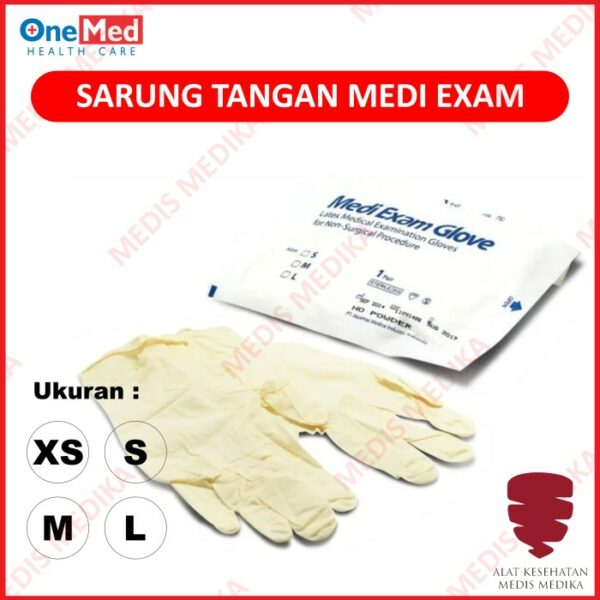 Sarung Tangan Medi Exam Sterile Onemed Handscoon Surgery Glove Steril