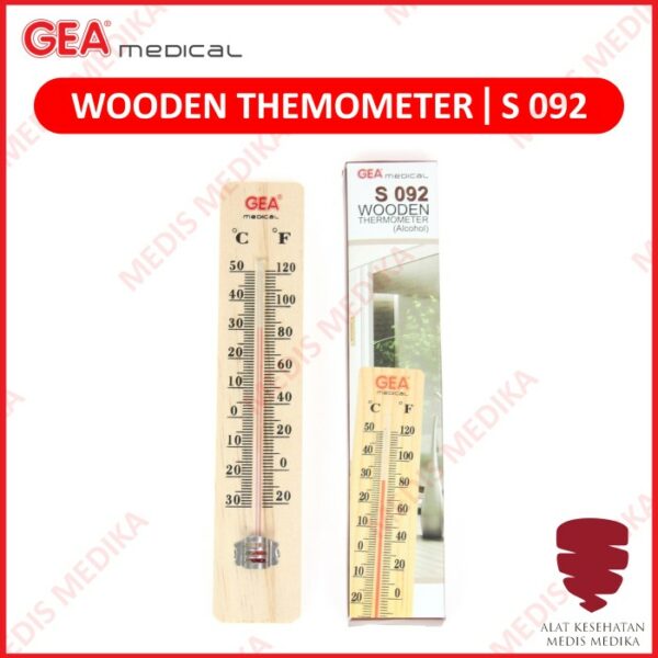 Thermometer Ruang Kayu Gea Thermo Dinding Wooden Termometer Ruangan