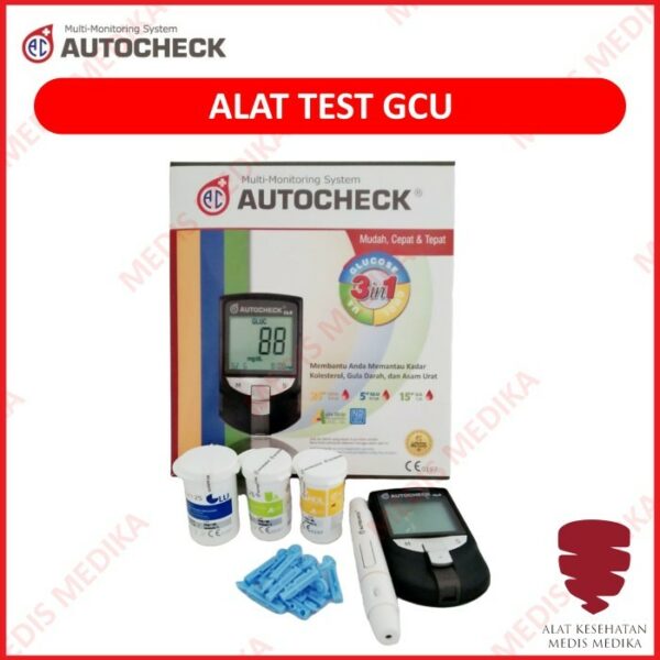 Autocheck 3 in 1 alat Test Glucose Cholesterol Uric Acid GCU