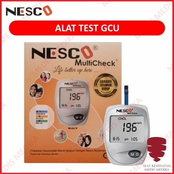 Alat Test Glucose Cholesterol Uric Acid Multicheck Nesco GCU 3in1