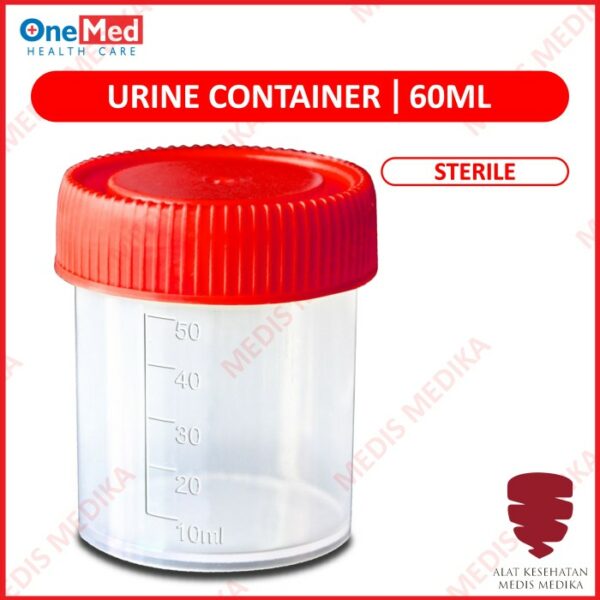 Urine Container Steril 60ml Onemed Pot Urin Krim Salep Sterile 60 ml