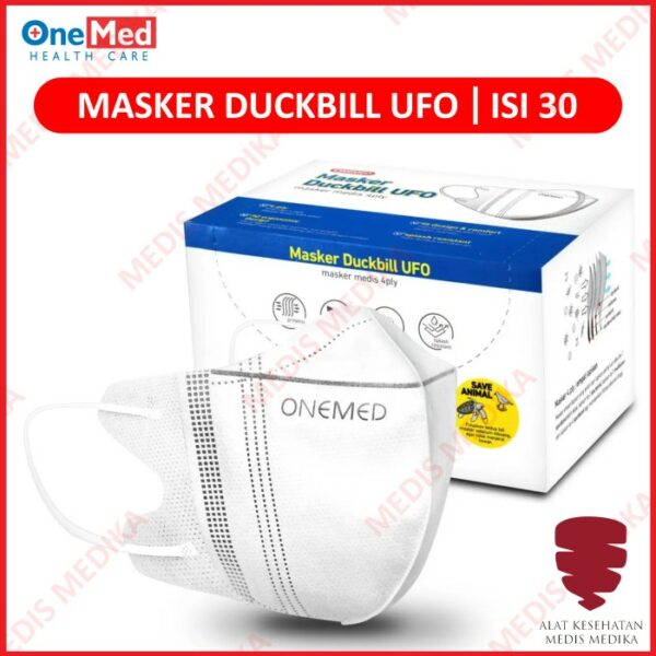 Masker Duckbill UFO Dewasa Isi 30 Onemed Disposable Face Mask Earloop