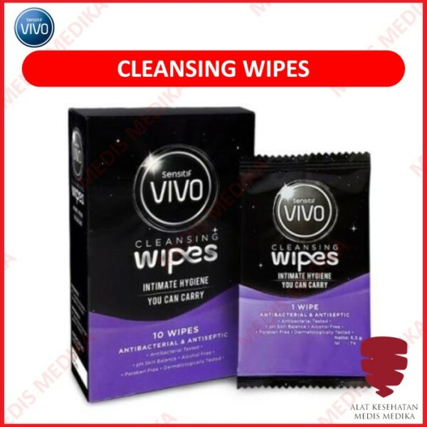 Sensitif Vivo Cleansing Wipes Tisu Basah Antiseptik Pembersih Genital