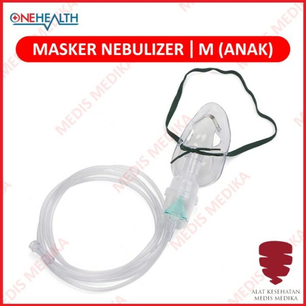 Masker Nebulizer Anak OneHealth Nebuliser Mask Udara Bantu Uap Child M