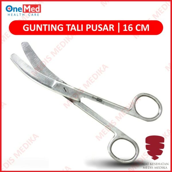 Gunting Tali Pusar 16cm Onemed Stainless Operasi Umbilical Mata 16 cm