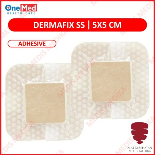 Dermafix SS 5 x 5 cm Onemed Adhesive Foam Dressing Plester Luka Sesar