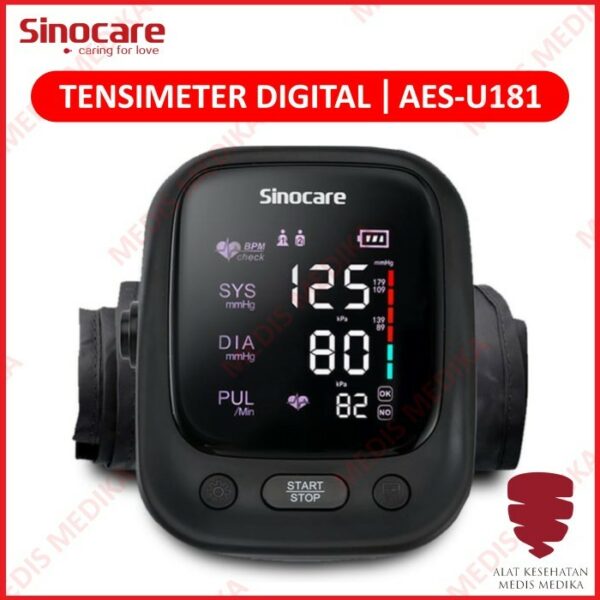 Tensimeter Digital AES U181 Sinocare Alat Cek Tekanan Darah Otomatis