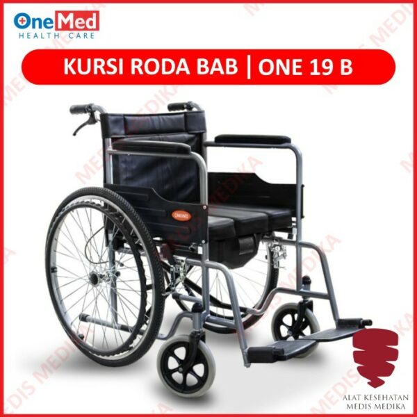 Kursi Roda 2in1 19B Onemed Bab Wheel Chair Commode 2 in 1 One 19 B
