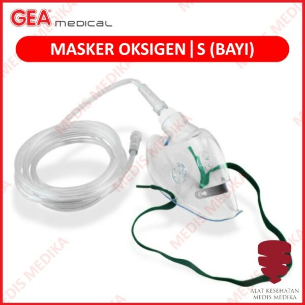 Masker Oksigen S Bayi GEA Selang Penapasan Oxygen Mask Baby Small