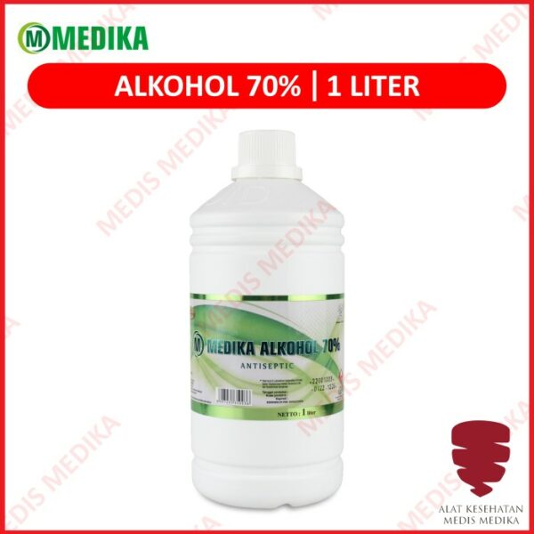 Alkohol 70% 1 Liter Medika Alcohol Antiseptik P3K Obat Pembersih Luka