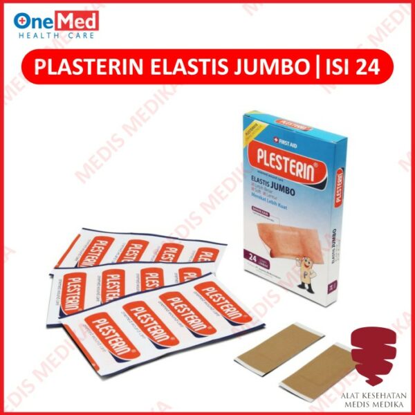 Plesterin Elastis Jumbo Isi 24 Pcs Plester Luka Coklat Elastis Onemed