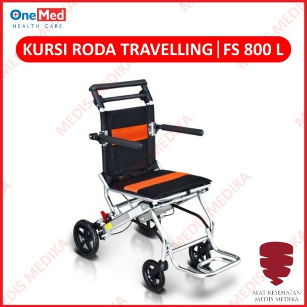 Kursi Roda Treveling Onemed FS800L Wheel Chair Travel Ringan Lipat
