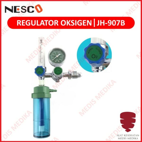 Regulator Tabung JH-907B Alat Bantu Penafasan P3K Oksigen Medis Nesco