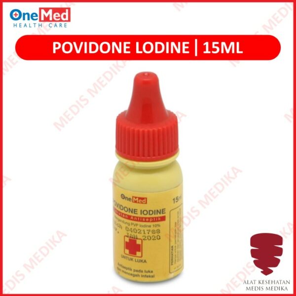 Povidone Iodine 10% 15ML Obat Tetes Luka Merah Peralatan 15 P3K Onemed