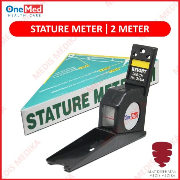 Stature Meter Onemed Alat Ukur Tinggi Badan 2 M Pengukur Staturemeter