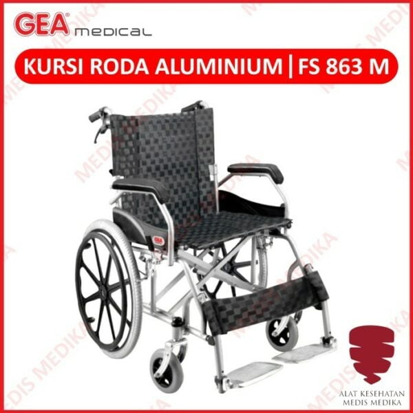 Kursi Roda Gea FS863 Aluminium Standard Wheel Chair Travelling FS 863