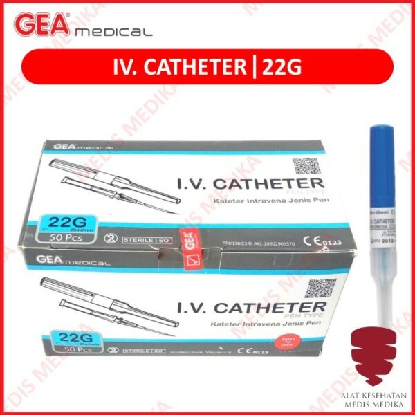 IV Catheter 22G Surflo Infus Abbocath Pen I.V Abocath Cateter 22 G GEA