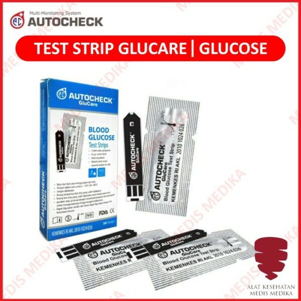 Strip Glucose Glucare Alat Diagnosa Tes Gulah Darah Medis Autocheck