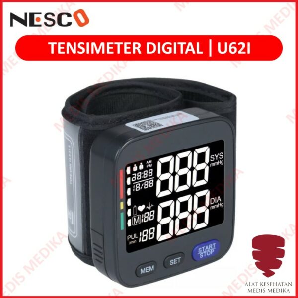 Tensimeter U62I Tensi Digital Alat Diagnosa Darah Detak Jantung Nesco