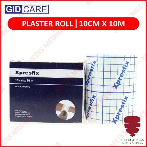 Xpresfix Non-Woven 10x1000cm GID Care Plester Luka Adhesive Tape Roll