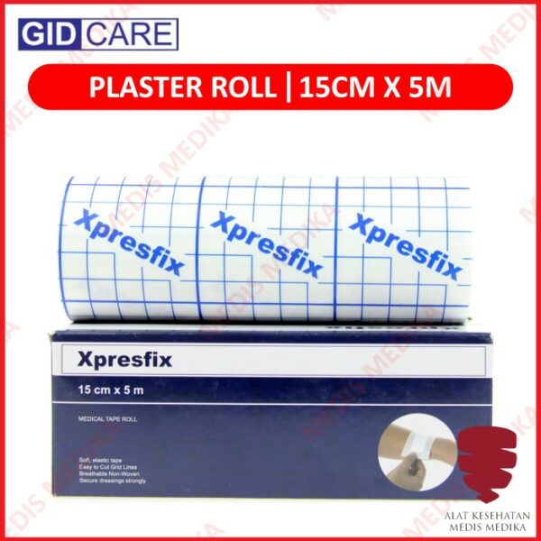 Xpresfix Non-Woven 15x500cm GID Care Plester Luka Adhesive Tape Roll