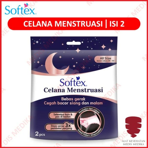 Celana Menstruasi Softex Pembalut Wanita Mens Haid Anti Bocor Isi 2