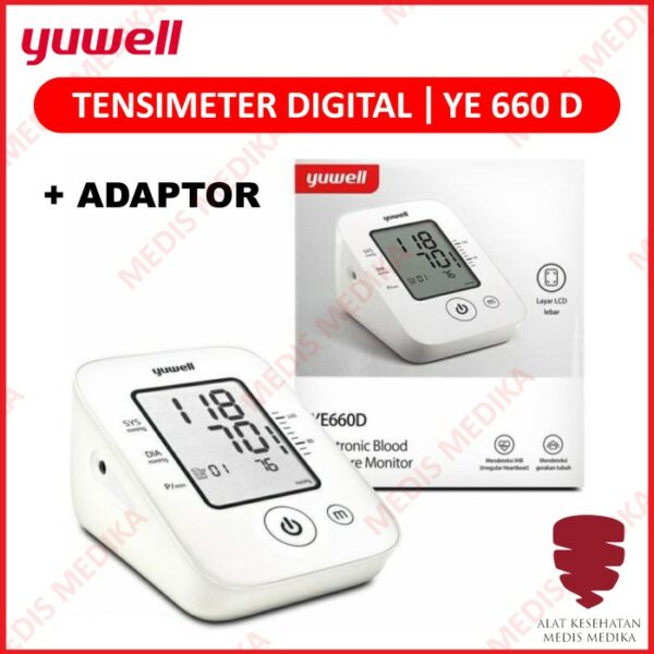 Tensimeter Digital Yuwell YE660D Adaptor Alat Ukur Cek Tekanan Darah