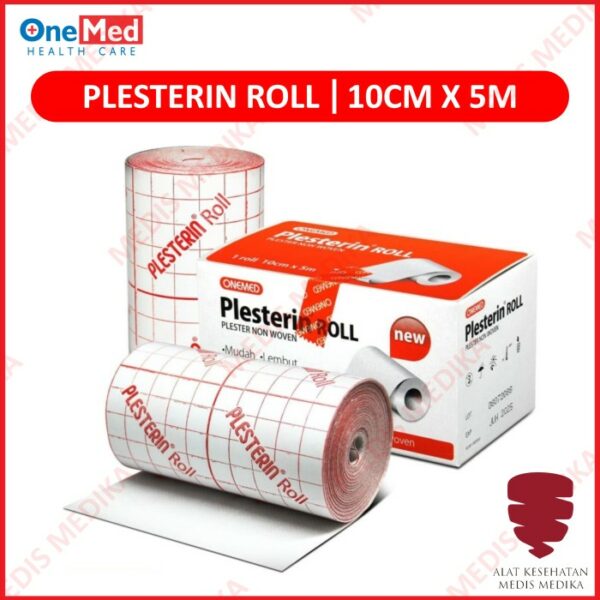 Plesterin Roll 10 X 500CM Plester Luka Alat P3K Non Woven Onemed 5M