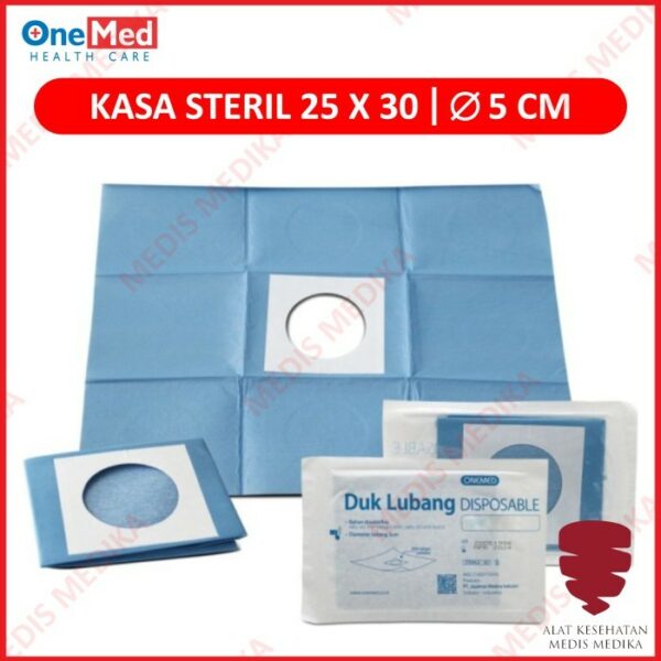 Duk Steril 25X30 Lubang Bolong Steril Disposable Kain Operasi Onemed