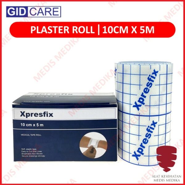 Xpresfix Non-Woven 10cm x 5m GID Care Plester Luka Adhesive Tape Roll