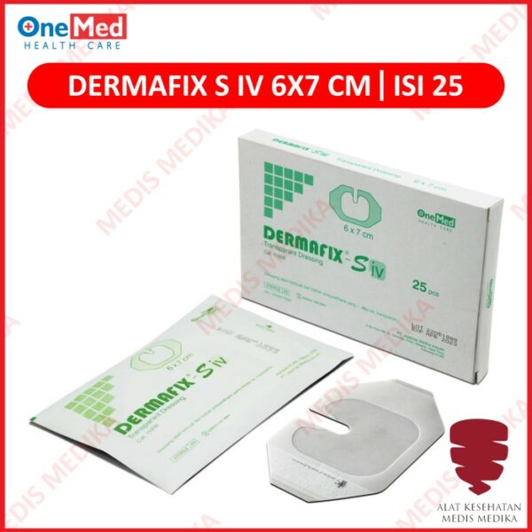 Dermafix S IV 6 X 7 CM Plester Anti Air Infus Dewasa P3K Box Onemed