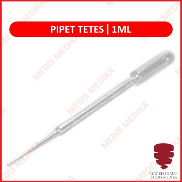Pipet Tetes Plastik 1 ml cc Pasteur Dropping Pipette Alat Lab AS004