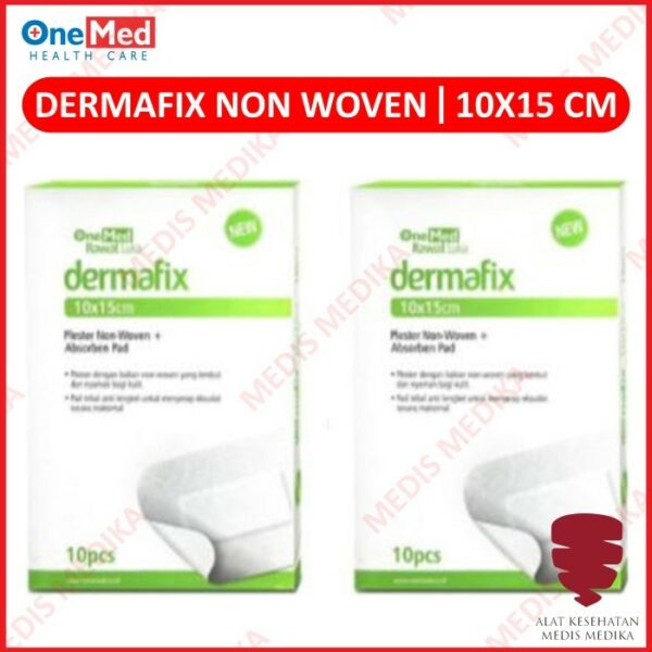 Dermafix Non Woven 10 X 15 CM Onemed Plester Luka Alat P3K Isi 10 Pcs