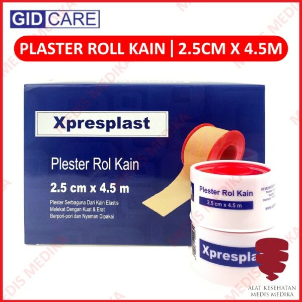 GIDCare Xpresplast Roll 2.5 X 450CM Plaster Kain Luka Peralatan P3K