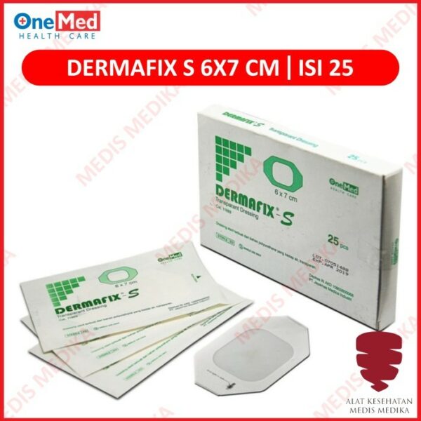 Dermafix S 6 X 7CM Plester Transparan Dressing Isi 25 Alat P3K Onemed