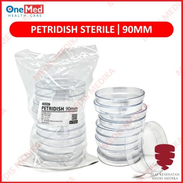 Onemed Petri Disk Bag 90mmx15mm Cawan Steril Petridish Steril Box