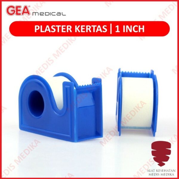 Plaster Non Woven + Dispenser 1″ Tape Micropore Putih 25×9.14cm