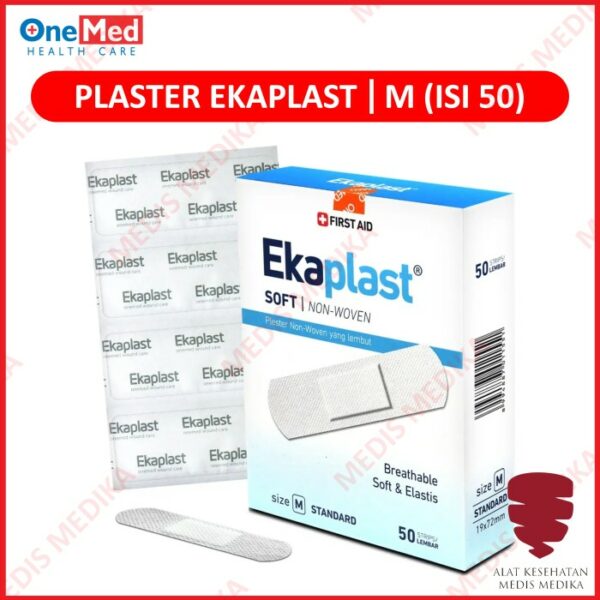 Plester Luka Ekaplast Size M Onemed Plaster Non Woven 19 x 72 mm Box