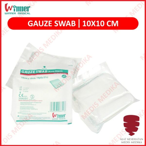 Gauze Swab 10x10cm 16 Ply Kasa Steril Sterile Plain Kain P3K isi 5