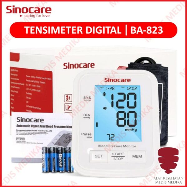 Sinocare Ba-823 Tensimeter Digital Alat Ukur Cek Tekanan Darah Tensi